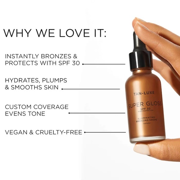 Tan Luxe Super Gloss Instant Bronzing Face Drops with SPF 30 - Picture 7 of 8